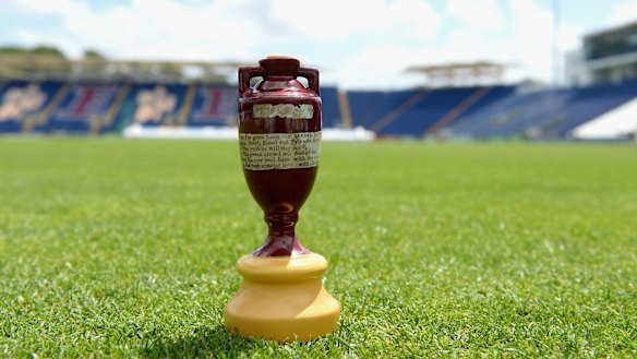 A replica Ashes urn 