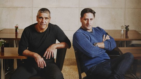 Fabio and Yuri Angele, owners of Brunetti in Melbourne. Brunetti announced it will split into two businesses, Brunetti Classico (owned by Fabio) and Brunetti Oro (owned by Yuri). 