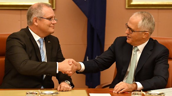 Treasurer Scott Morrison and Prime Minister Malcolm Turnbull.