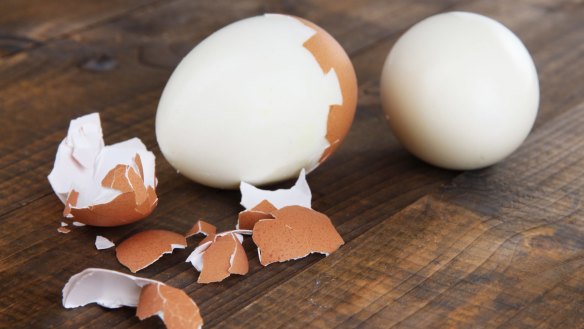 Peeler story for Good Food. Boiled eggs.