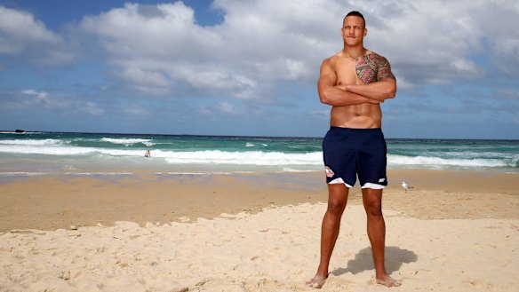 Inked up: Kane Evans.