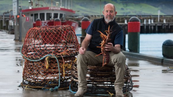 Russell Frost catches Southern rock lobsters from the Twelve Apostles to Cape Otway.