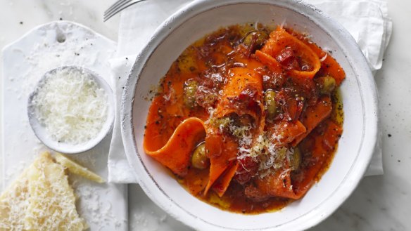 This dish also works well with zucchini ribbons (zoodles).