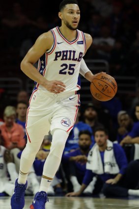 Ben Simmons on the attack.