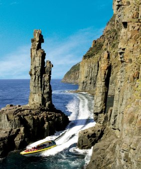 The Monument, a soaring natural statue that somehow shattered away from the coast and its cliffs.