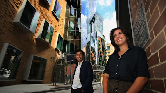 Building ideas: Regan Ching and Natalie Haydon did internships with Gehry partners in Los Angeles.