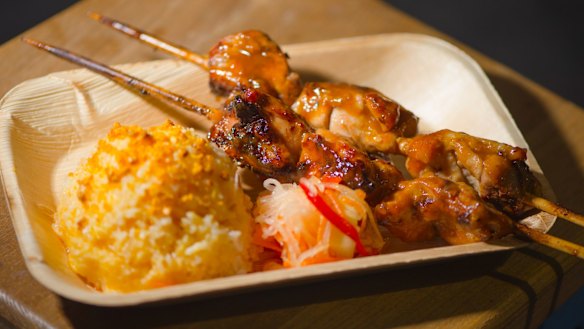 Filipino pork skewers from Hoy Pinoy.