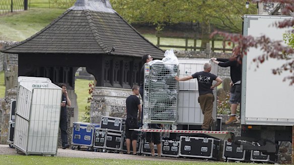 Preparations around St Mark's Church, where Pippa Middleton and James Matthew will get married.