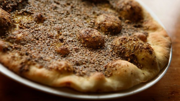 The Zaatar pizza from the A1 Lebanese Bakery on Sydney Rd. 
