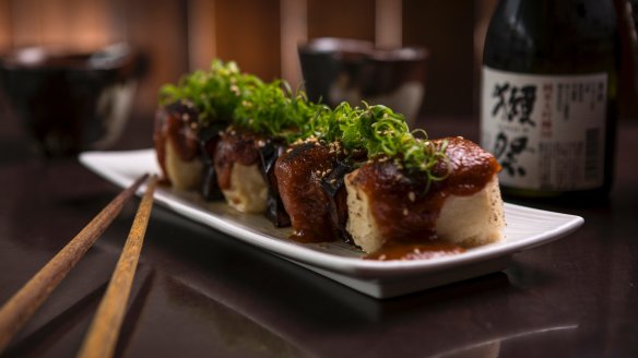 Seared momen tofu and miso eggplant is a must-order.