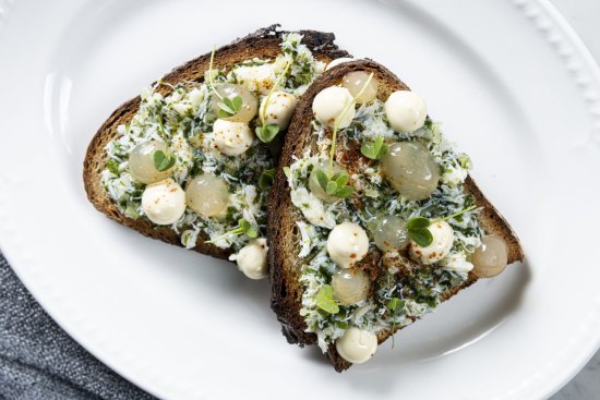 Go-to dish: Crab tartine.