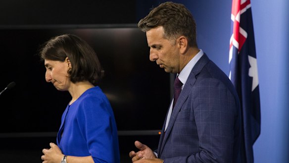 Transport Minister Andrew Constance and Premier Gladys Berejiklian.