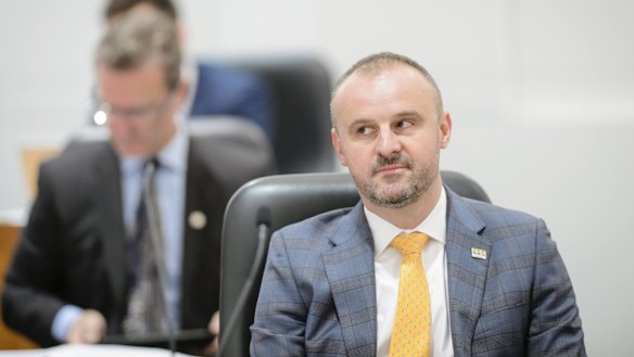 ACT Chief Minister responds during a debate surrounding the Oppopsition's motion of no confidence against him. 