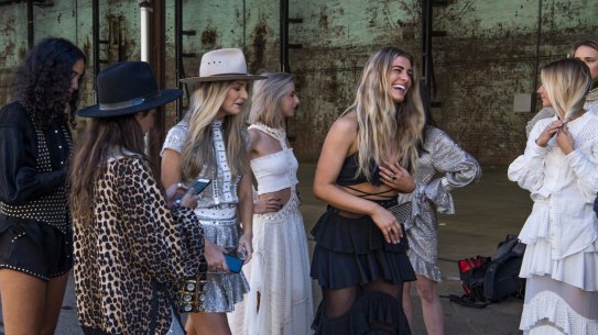 Waiting between shows.