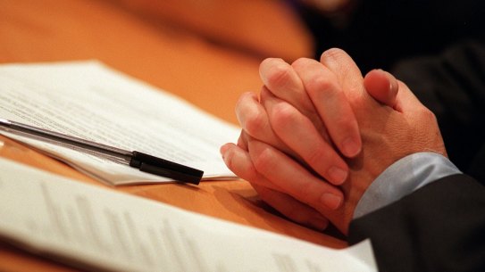 To appear more engaged, sit toward the front of your seat.