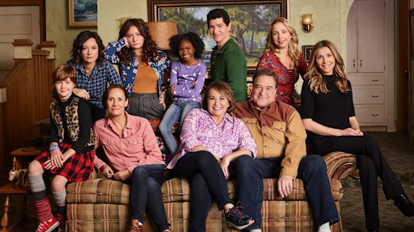The cast from the Roseanne reboot.