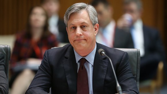 Still paying incentives: Westpac boss Brian Hartzer before the Standing Committee on Economics.