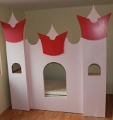 A standard kid's flat-pack bed becomes a whimsical work of art.