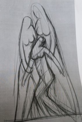 A concept drawing for proposed statue to be put in Strathfield of "comfort women" used as sex slaves by Japanese soldiers.