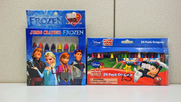 The crayons found to have asbestos fibres.