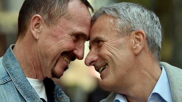 Karl Kreile, left, and Bodo Mende are getting hitched! The two civil servants are expected to become the first gay couple to tie the knot in Germany when a law allowing same-sex marriages comes into effect on Sunday.