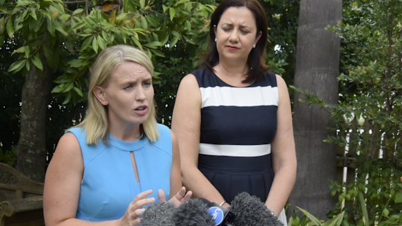 Education Minister Kate Jones, pictured with Premier Annastacia Palaszczuk, says new classrooms are being built in inner-city suburbs where apartment living is having an impact, but concedes West End was "sold short" by successive governments.