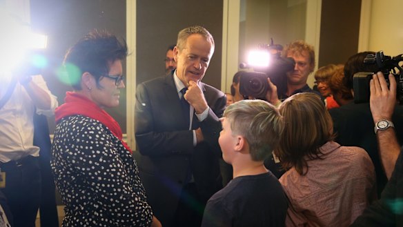 Opposition Leader Bill Shorten met with rainbow families at Parliament House on Tuesday.
