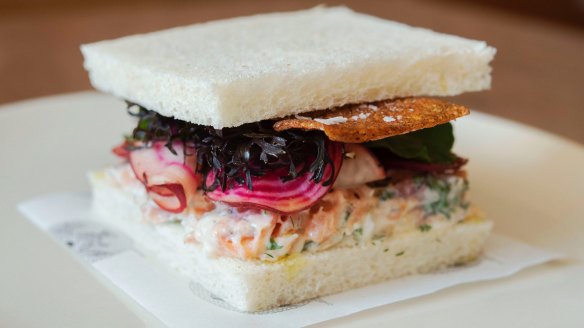 Josh Niland's leftover smoked salmon sandwich.