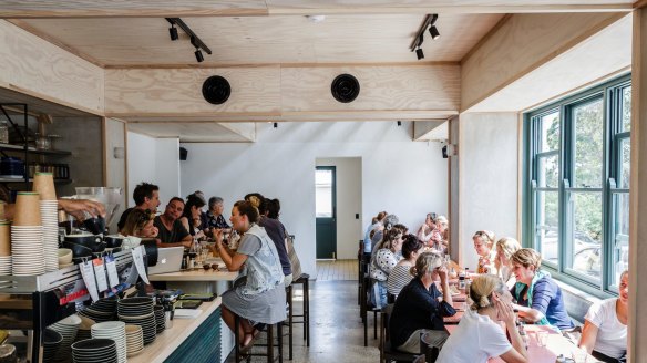 The interior of the Cornersmith Cafe in Annandale. 