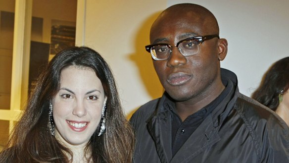 Edward Enninful with fashion designer Mary Katrantzou.