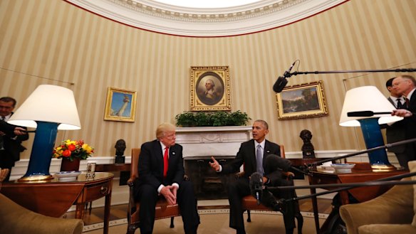 Barack Obama talks about his meeting with Donald Trump.