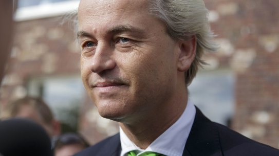 Anti-immigration politician Geert Wilders, leader of the Dutch Party for Freedom.