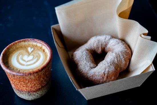 Salty-sweet doughnuts at Small Talk Cafe.