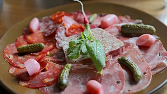 Town Hall Hotel's selection of cured meats.