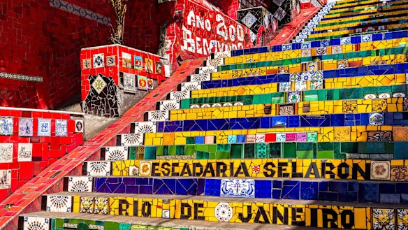 A walk down the Selaron Steps is an ideal way to return to the city from Santa Teresa.