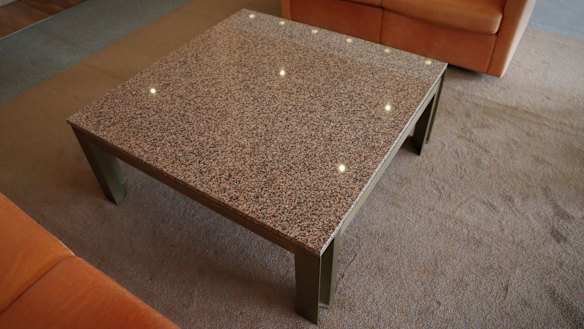 A table at Parliament House similar to the one damaged on the night of Tony Abbott's party.