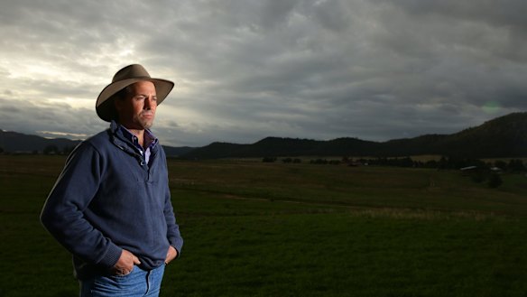 Farmer Stuart Andrews, on his farm Tarwyn Park near Bylong, where South Korea's Kepco wants to build an open-cut mine.