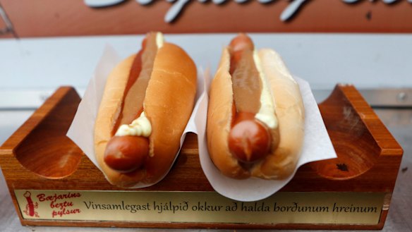 What makes the Icelandic hot dog distinct from both the US version and the Danish one, is that the sausage meat used is manufactured from 80 per cent lamb with the remaining 20 per cent consisting of beef and pork.