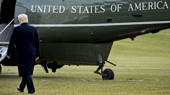 US President Donald Trump leaves the White House to spend Christmas in Florida.