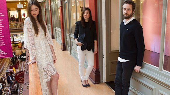 Designers Nic Briand and Susien Chong (centre) have found a savior for their Lover brand in the Gazal brothers' Hot Springs fashion business.