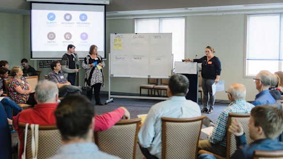 The CTP citizens' jury underway.