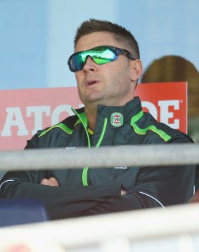 Michael Clarke's progress with his injury is unclear.