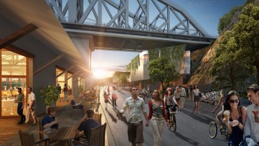 Artist's impression of the Howard Smith Wharves redevelopment.