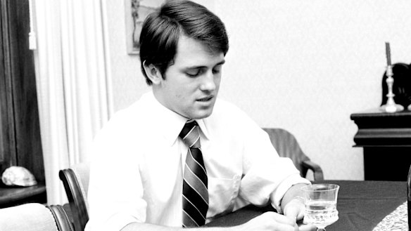 Malcolm in 1977 when it was announced he was the receipient of the NSW Rhodes Scholarship.
