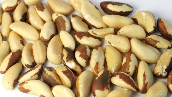 Raw Brazil nuts.