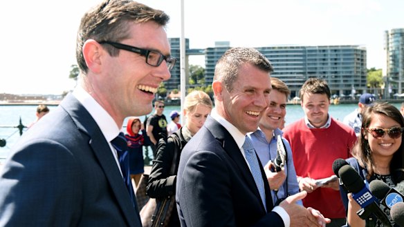Under fire: Finance Minister Dominic Perrottet and Premier Mike Baird.