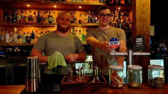 Travis Goddard (left) and Elliot Cryer at their new bar Soultrap.