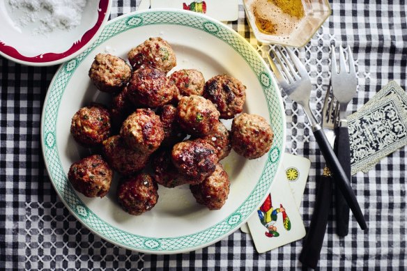 It's almost impossible to stop at one or two of Yiayia's famous meatballs.