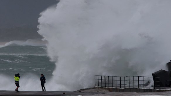 Wollongong Harbour copped a battering during the May 2015 east coast low.