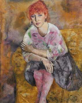 Judy Cassab's 1982 portrait of art curator Anna Waldmann is expected to sell for $12,000 at auction.
